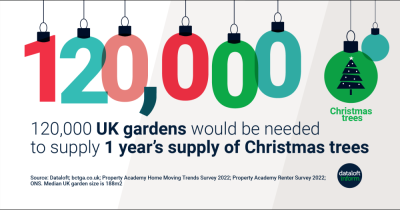 120,000 UK gardens would be needed to for 1 year's supply of Christmas Trees
