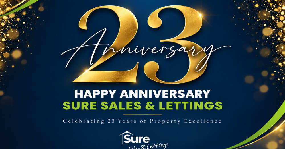 Celebrating 23 Years of Sure Sales & Lettings: A Heartfelt Thank You to Our Community