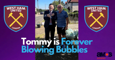 Tommy is forever blowing bubbles