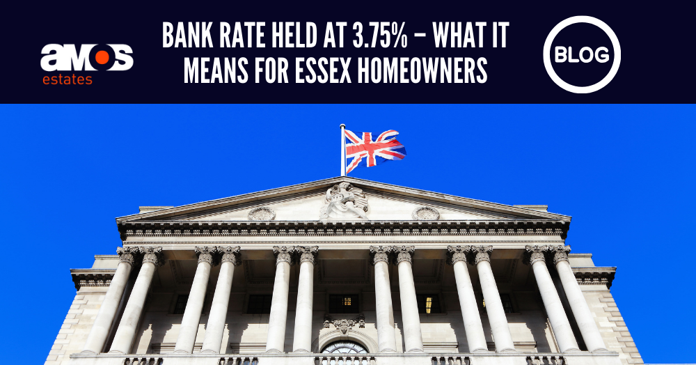 Bank Rate Held at 3.75% : What It Means for Essex Homeowners