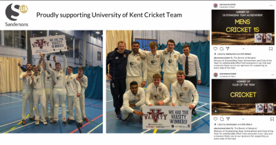 Supporting University of Kent Cricket team to multiple victories