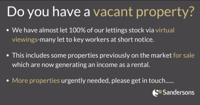28 Properties let in April at Sandersons UK