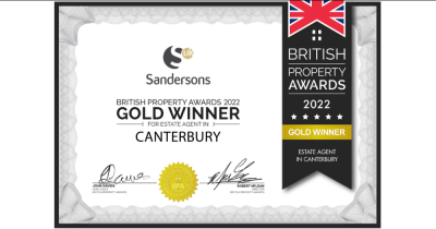 Sandersons UK Canterbury team wins GOLD at British Property Awards