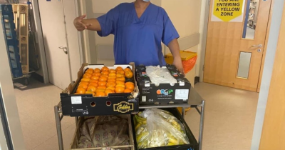 Our First Fresh Fruit Delivery Arriving at the Norfolk & Norwich Hospital Critical Care Unit