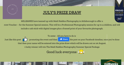 MILLBANKS have teamed up with Madi Haddon Photography in Attleborough to offer a £100 Voucher!