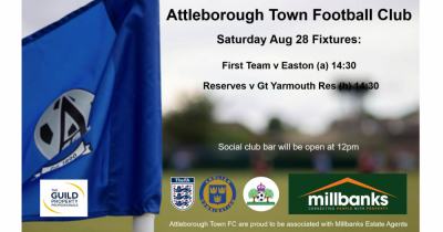 This forthcoming weekend’s Attleborough Town FC Fixtures