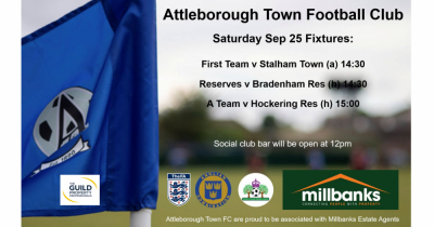 This weekend’s Attleborough Town FC Fixtures