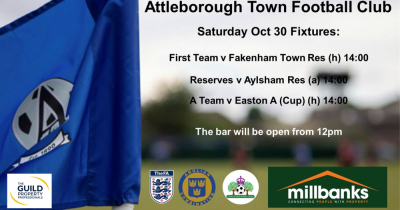 This weekend’s Attleborough Town FC Fixtures