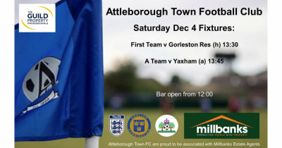 This weekend’s Attleborough Town FC Fixtures