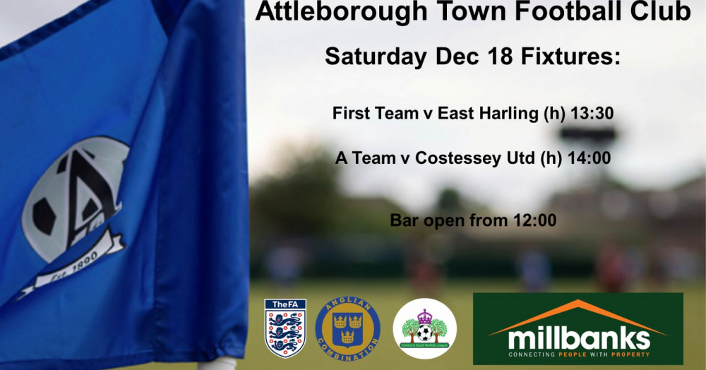 This weekend’s Attleborough Town FC Fixtures