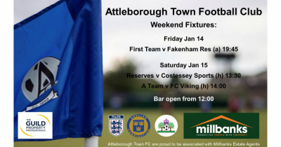 This weekend’s Attleborough Town FC Fixtures