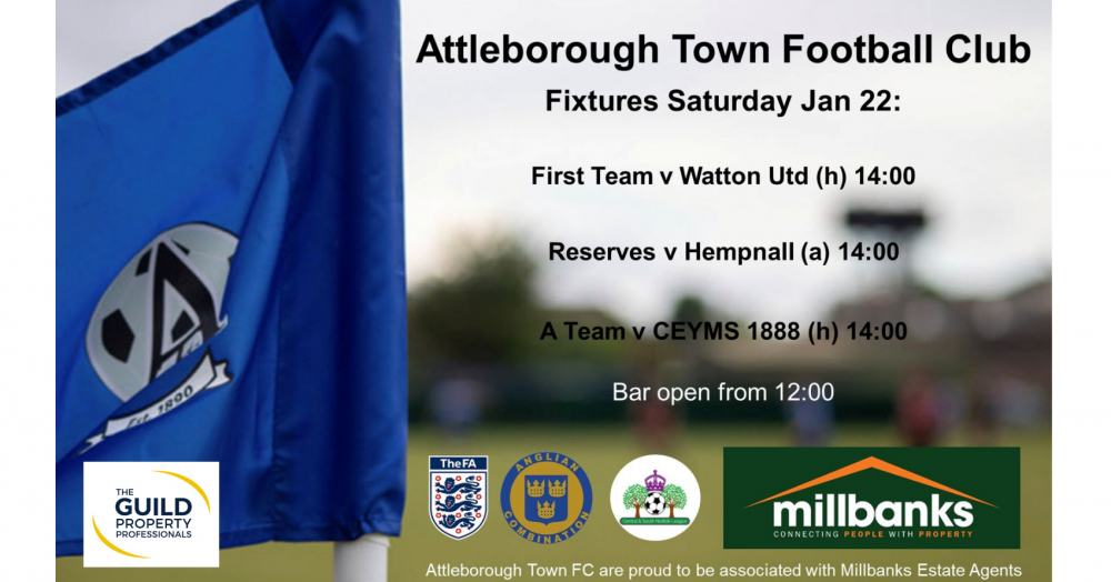 This weekend’s Attleborough Town FC Fixtures