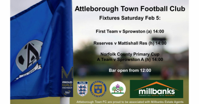 This weekend’s Attleborough Town FC Fixtures