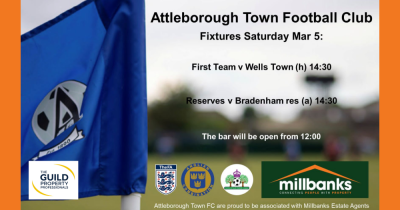 This weekend’s Attleborough Town FC Fixtures