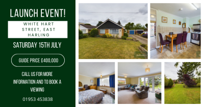 NEW LISTING IN EAST HARLING,  LAUNCH EVENT TO VIEW SATURDAY 15TH JULY!