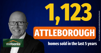 How many homes have been sold in Attleborough over the last 5 years?