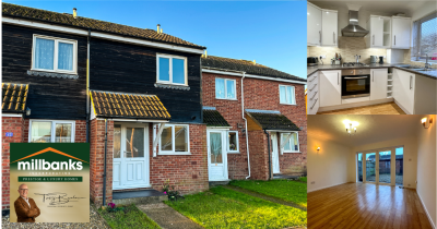 An attractive recently redecorated 2 bed house with a garage, centrally located in the town.