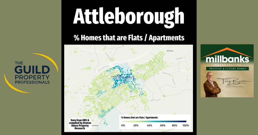 % of Homes That are Flats/Apartments on a Map