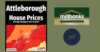 10 Year Local House Prices on a Map of Attleborough
