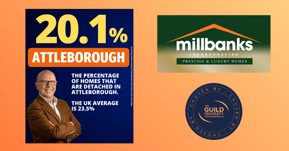 Percentage of Detached Homes in Attleborough