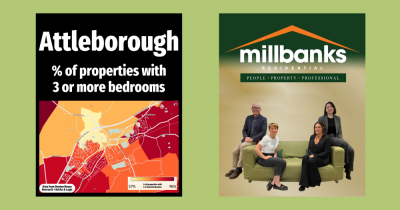 Hyperlocal Map with the % of homes that have 3 or more bedrooms